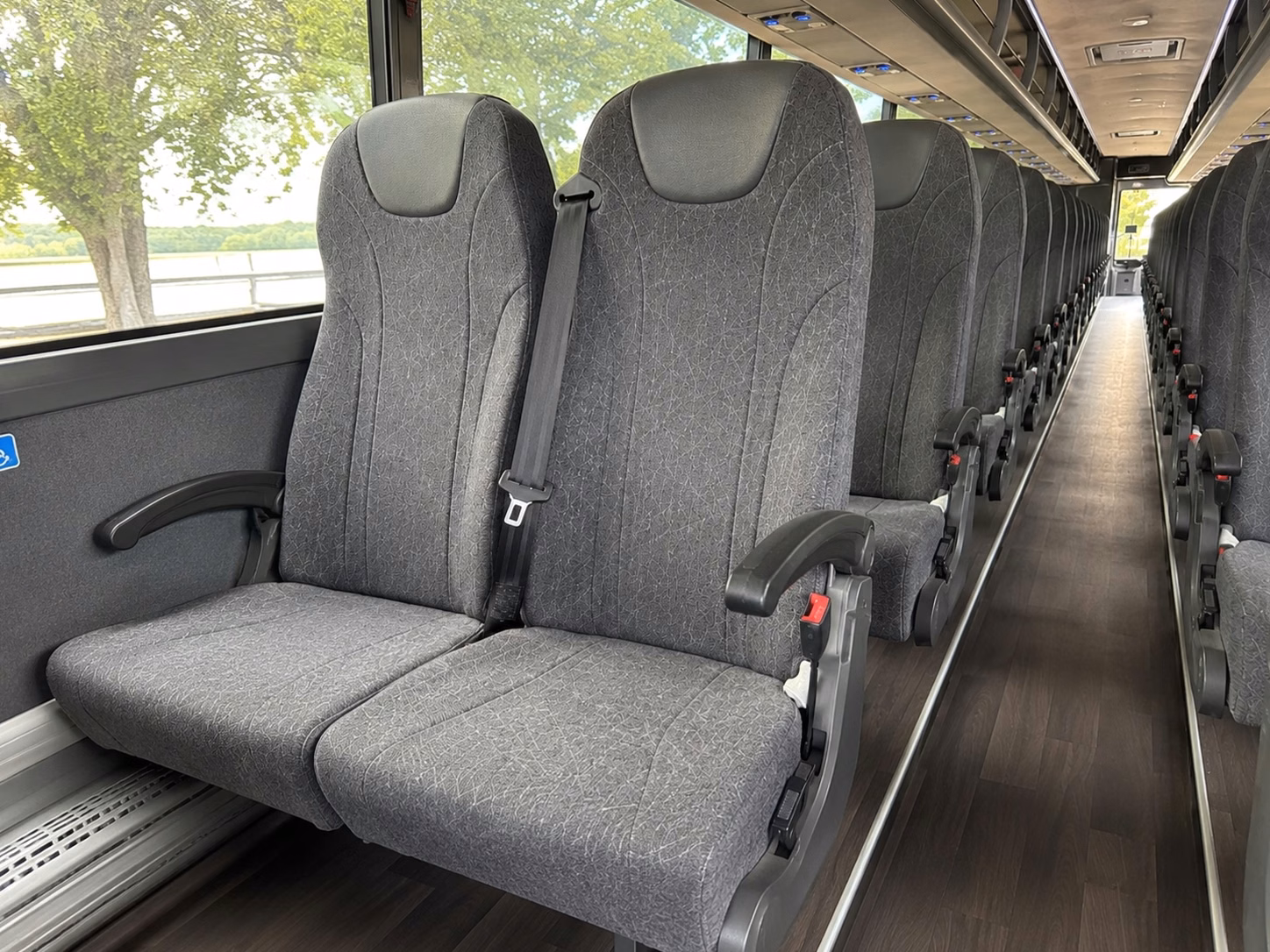 ontario charter bus rental interior